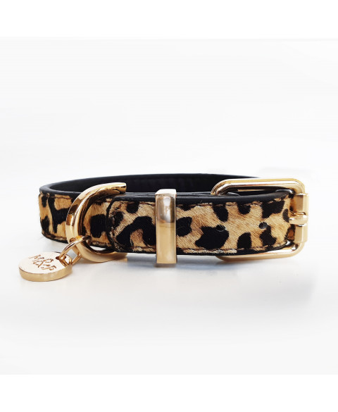 Leather Collar Leopard Design